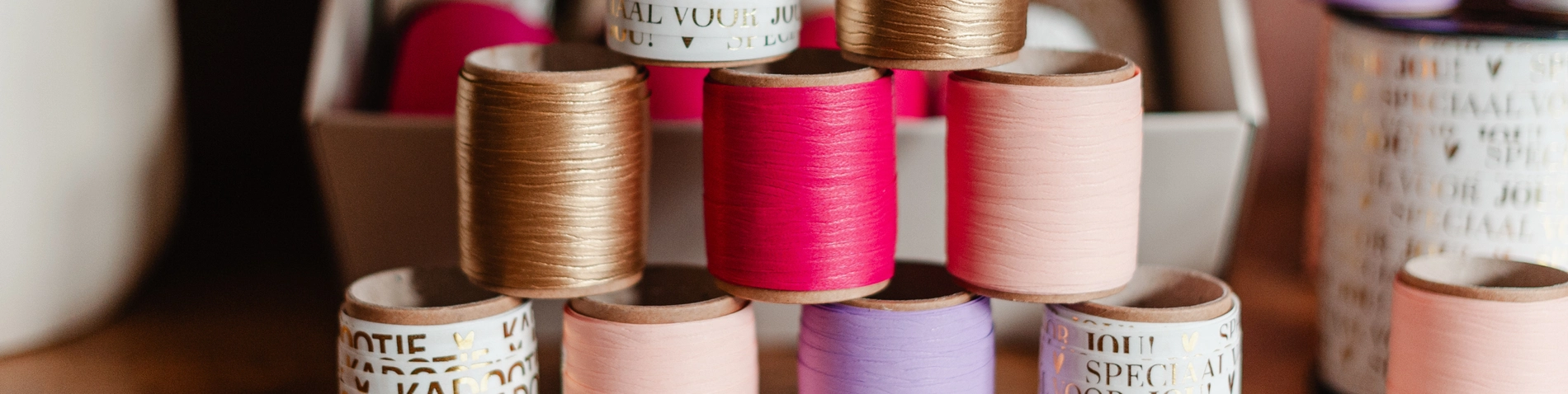 Krullint cadeaulint Krullint als cadeaulint in diverse kleuren, formaten en materialen